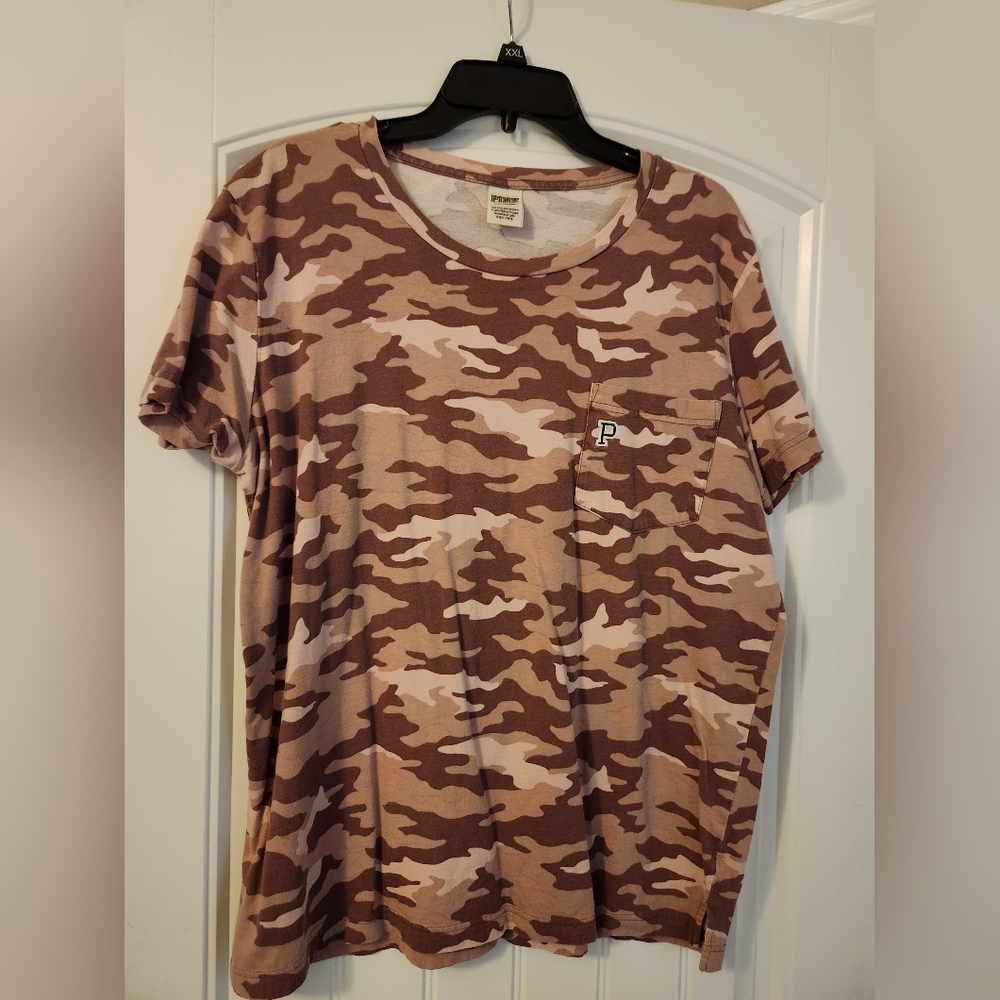 PINK camo tee